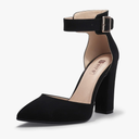 IDIFU Women's IN4 Pedazo High Block Heels Pumps Pointed Closed Toe Ankle Strap Dress Wedding Shoes
8.5