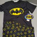 DC Comics Big Boys' Batman Logo Short Sleeve Shirt Pajama Short Set
(Black, 6/7)