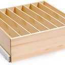 Pull Out Cabinet Organizer with Divider, 29''W21''D7''H Soft Close Wood Drawer for Kitchen Pantry, Finished, Heavy-Duty, Bottom Assembly (Wood Drawer Part Width is 28'')