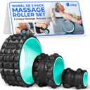 Chirp Wheel XR 3-Pack - 10 Acupressure, 6 Knot-Kneading Thumb, 4 Neck & Headache Relief, High Density Foam Massage Roller Set for Deep Tissue Back Roller & Muscle Therapy, Supports 500lbs, Mint