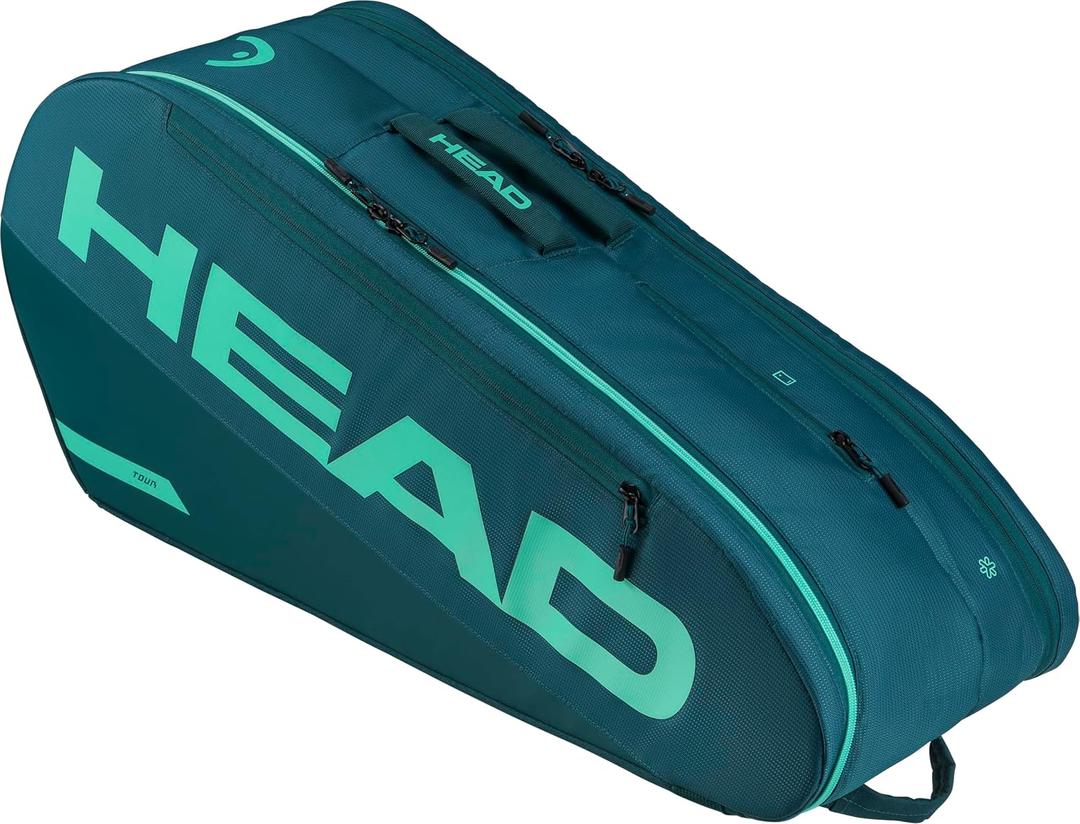 HEAD Tour Racquet Bag M (6R) Tennis Bag - Holds Up to 6 Racquets, CCT+ Climate Control Technology, 2 Main Compartments, Shoe Pocket & Backpack Carry System, Medium