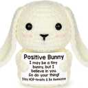 Eterfordista Mini Mothers Day Birthday Gifts for Mom from Daughter Son Inspirational Gifts for Women Men Handmade Positive Crochet Animals Bunny Friends Coworkers Family Motivational Cheer Up Gift