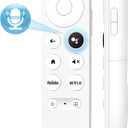 Amzpas Voice Remote for Google Chromecast 4K Snow TV, G9N9N Replacement Remote Control for Google TV HD/4K Snow Streaming Stick, GA01409-US, GA01919-US, GA01920-US, GA01923-US, GA02463-US, GA02464-US, White