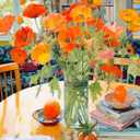 Cross & Glory - Poppies Panorama: Orange Elegance - Jigsaw Puzzles 1000 Pieces for Adults | Floral Puzzle | Vibrant Art | Satin Finish Flower Puzzles for Adults 1000 Pieces | 20 x 27 Inches