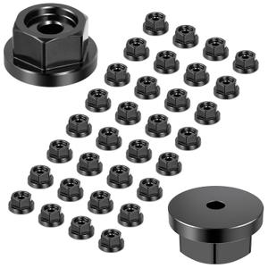 32 PCS Carbon Steel Hex Nuts, Hex Nuts Assortment Kit Washer, 1 inch Hex Screw Hardware Nuts Fastener Tool, Screw Cap Covers Nuts and Bolts for Decorating Outdoor Pergolas, Pavilions,Decks