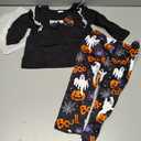 ZAANTI Baby Toddler Girl Clothes Long Sleeve Ruffle Bow Top Girls' Clothing Sets&Floral Print Pants Fall Winter Outfit 12M-18 M