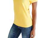 AEROPOSTALE Womens Aero Solid A87 Polo (Yellow, XXL)