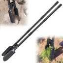 Post Hole Digger Tool, Heavy Duty Post Hole Digger with 55 Inch Handle, Dual Sharp Blades for Soil Plugging, Digging, Cultivating, Weeding, Manual Post Hole Digging Tool Garden Shovel