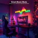 Hexagon LED Light Panels 8 Pack RGB Wall Decor Lights with Music Sync, App & Remote Modular Home & Christmas Decor for Bedroom, Living Room, and Room Decor