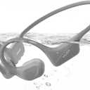 Bone Conduction Swimming Headphones - IP68 Waterproof, Open-Ear MP3 Headphones with 32GB Memory, Bluetooth 6.0 Wireless Sport Headset for Running & Cycling, 8H Playtime(Gray, Standard)