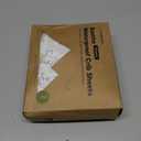 2-Pack Waterproof Crib Sheets for Boys, Girls - 52x28 Fitted Organic Cotton Baby Crib Sheets, Toddler Mattress Protector Cover, Washable, Soft & Durable Baby Bedding Essentials (KeaSafari)