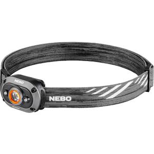 NEBO MYCRO 450 Rechargeable Headlamp | 450 Lumens, 6 Light Modes, Water Resistant, Detachable Hat Clip, Super Bright Head Lamp for Camping & Hiking, Includes USB Charging Cable  Gray