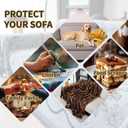 Boho Anti-Slip Couch Cover Soft Pet-Friendly Sofa Cover for Dog Chenille Couch Cover Multi-use Furniture Protector Cover Washable (SMHY-Brown, 71"*102")