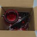 Kingsyard Glass Hummingbird Feeder for Outdoors Wild Bird Feeder with 6 Feeding Ports Hanging for Garden Yard, Red (Ant Moat Included)