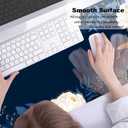 2 x Flowers Plants Mouse Pads for Desk,Premium Textured Large Mouse Pad for Women with Non-Slip Rubber Base, Pink Gold Design Mouse Mat with Stitched Edge Desktop Protection Mat for Computers Laptop