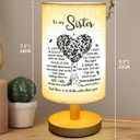 Sisters Gifts from Sister, to Sister Fabric Table Lamp, Sister Valentines Day Birthday Gifts for Sister, Bedside Table Lamp Gifts for Sisters from Sisters Adult