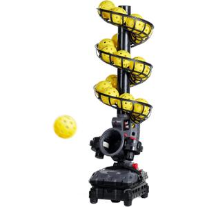 Furlihong 3802PBH Pickleball Machine, Adjustable Speed & Angles, Pickleball Launcher with Auto Swing Base, Powered by Power Bank/Batteries/AC Power, for All-Level Training