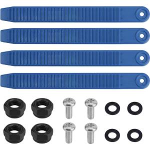 BOXOB Snowboard Strap Binding Replacement, 20x2.1cm/7.87x0.83in Snowboard Ankle Ladder Strap Binding with Screws Nuts Washers for Skates & Sporting Gear (Blue)