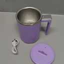 Self Mixing Coffee Mug:Rechargeable Electric Mixing Mug,13oz Stirring Cup for Coffee,Tea,Milk Cocoa and Other Beverages for Office/Travel/Gifts(Purple)