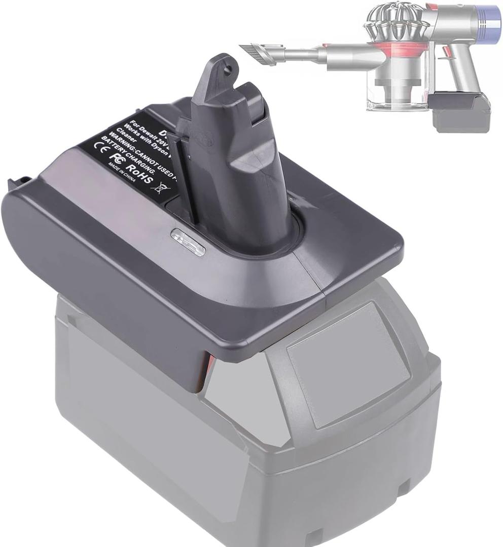 Dyson V6 Battery Adapter for Milwaukee M18 18V Battery to for Dyson V6 SV03 SV04 SV09 DC62 DC59 Fluffy Vacuum Converter (Only MIL18V6 Adapter)