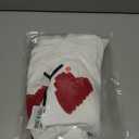 Valentines Heart Sweatshirts For Women Love Sweatshirt Cute Heart Graphic Sweater Casual Patch Pullover Tops White XL