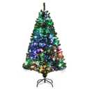 5 ft. Green Pre-Lit Fiber Optic PVC Classic Artificial Christmas Tree with 449 Branch Tips