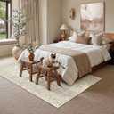 8x10 Beige Neutral Floral Living Room Area Rug