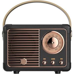 Baolira Retro Bluetooth Speaker, Portable Wireless Speaker with Crystal Clear Stereo Sound and Rich Bass, Retro Decor for Desk Bedroom Kitchen, Birthday Gifts for Women Men Teens (Black)