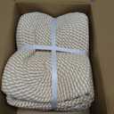 5 Pack Small Woven Storage Baskets for Shelves, Cotton Rope Baskets Organizer for Bathroom, Closet & Nursery, Decorative Storage Bins for Organizing Socks, Toys, 11.8"x7.9"x4.7", Khaki/White