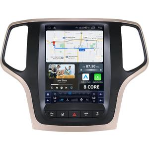 8 Core 4GRAM 64GB Car Radio for Jeep Grand Cherokee 2014 2015 2016 2017 WK2: Android 13 Car Stereo Carplay Android Auto, 9.7" Touch Screen 5GWiFi GPS Navigation Backup Camera DSP FM/AM Radio SWC