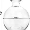 SOUJOY Set of 12 Small Glass Ball Bud Vase, Unique Mini Low Sitting Flower Vase, Clear Floral Centerpieces for Home Decor, Weddings, Floral Arrangements, Events, Parties