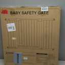 Mumeasy Baby Gate Extra Wide, 29.5-51'' Pressure Mounted Dog Gate with Walk Thru Door, Auto Close Pet Gate for House, Stairs, Doorways,Black