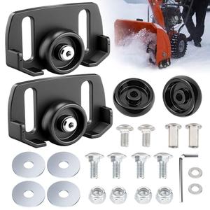 Universal Roller Skid Snow Thrower Shoes | 490-241-0038 Snow Blower Skid Shoes W/Hardware, for Craftsman, MTD, Cub Cadet, Fits Most 2-Stage and 3-Stage Snow Thrower Snowblowers