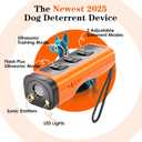 Dog Bark Deterrent Devices Rechargeable Anti-Barking Device for Dogs 50ft Long Range Ultrasonic Correct Your Dog's Bad Behavior at the Push of aButton Better Than Shock Collars or Dog Training Collars