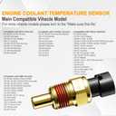 213-928 Engine Coolant Temperature Sensor for Car, Coolant Temp Sensor Compatible with-Buick for Century for LaCrosse Fit for-Cadillac for DeVille Fit for-Chevy for Astro Fit for-GMC for Jimmy