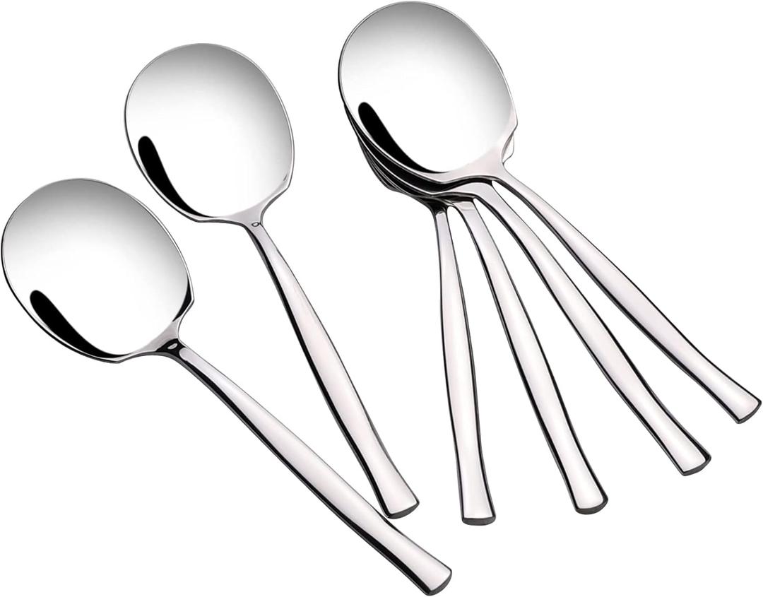 Stainless Steel Buffet Serving Spoon, Large Serving Spoon Set of 6