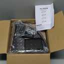 ELYKEN Corner Shower Caddy Standing, 4 Tier Rustproof Metal Shower Organizer with Soap Holder, Floor Shower Corner Shelf Rack Storage Stands with Adjustable Feet & 2 Hooks for Bathroom, Black