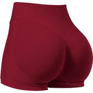 VOYJOY Women Workout Impact Shorts 2.5" Scrunch Butt Lifting Gym Seamless Booty Biker Shorts, Size: Small