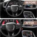 Steering Wheel Shift Paddle Extension Air Conditioning Switch Knob Cover Set for Dodge Durango Charger Challenger for Jeep Grand Cherokee Car Interior Trim Accessory Red