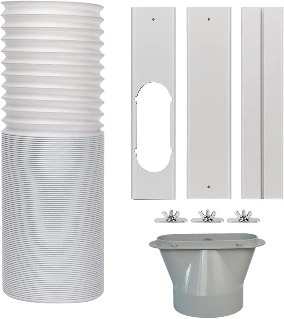 Air Conditioner Window Seal kit, 5Pcs Window Plate Kit, Flexible Exhaust Hose, Easy to Install, Air Conditioner Pipe Set/71