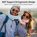 WANDER PLUS Travel Pillow, 100% Pure Memory Foam Travel Neck Pillow Airplane Neck Support Ergonomic Design Best for Sleeping Plane Car Train Office Flight for Adults Grey
