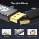 8K@60Hz USB C to DisplayPort 1.4 Adapter, Bidirectional Type C to Display Port Adapter, Thunderbolt 4 & 5 to DP Converter Compatible with MacBook,iPhone 17 16 15,iPad Pro,Samsung/Lenovo/HP/Dell/ASUS