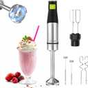 Consciot 4-in-1 Immersion Blender Handheld Max 1100W, Corded Stick Emulsifier with Entire Stainless Steel Blender Shaft, Trigger Speed Control, For Blending, Beating, Frothing, Mixing & More, Non-BPA