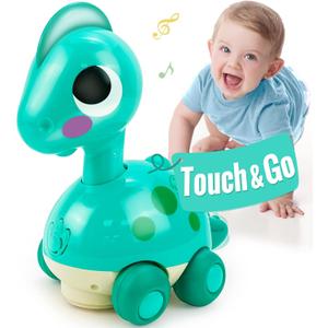 Baby Toys 6-12 Months Touch & Go Dino Moving 12-18 Months, Crawling Infant Toy, Tummy Time Toy for 1 Year Old Boy Gift, Baby Boy Toys for Ages 0-2 Easter Basket Stuffers for Babies