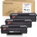 3Pack Compatible PB-211 Toner Cartridge Black Replacement for Pantum PB-211 Toner Cartridge for Pantum P2502W M6552NW M6550NW M6602NW M6600NW P2500W Laser Printer