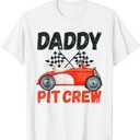 Race Car Birthday Party Racing Family Daddy Pit Crew T-Shirt, Small