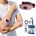 Tennis Elbow Brace & Golfers Elbow Band, Pain Relief for Tendonitis, Arm Strap Support for Men and Women, Left & Right Arm Band for Ulnar Nerve Wrap (2 Pack, Pink)