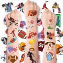 18 x Football Party Decorations for Super Game Bowl 2027-150 PCS Football Temporary Tattoos for Kids | Game Day Party Favors Supplies Decor - Sport Birthday Stickers Toys Crafts Games Gifts for Boys Girl