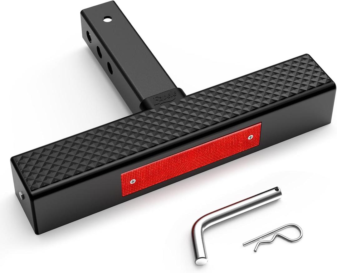 Eapele Hitch Step for 2 Inch Receiver, with Safety Reflectors, Universal Anti Slip Bumper Guard, 600lbs Maximum Load, for Trailer Tow Truck Pickup SUV Pickup Van RV