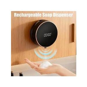Automatic Soap Dispenser 3 Levels Adjustable 300ML Wall Mounted Soap Dispenser Soap Dispenser (Black)